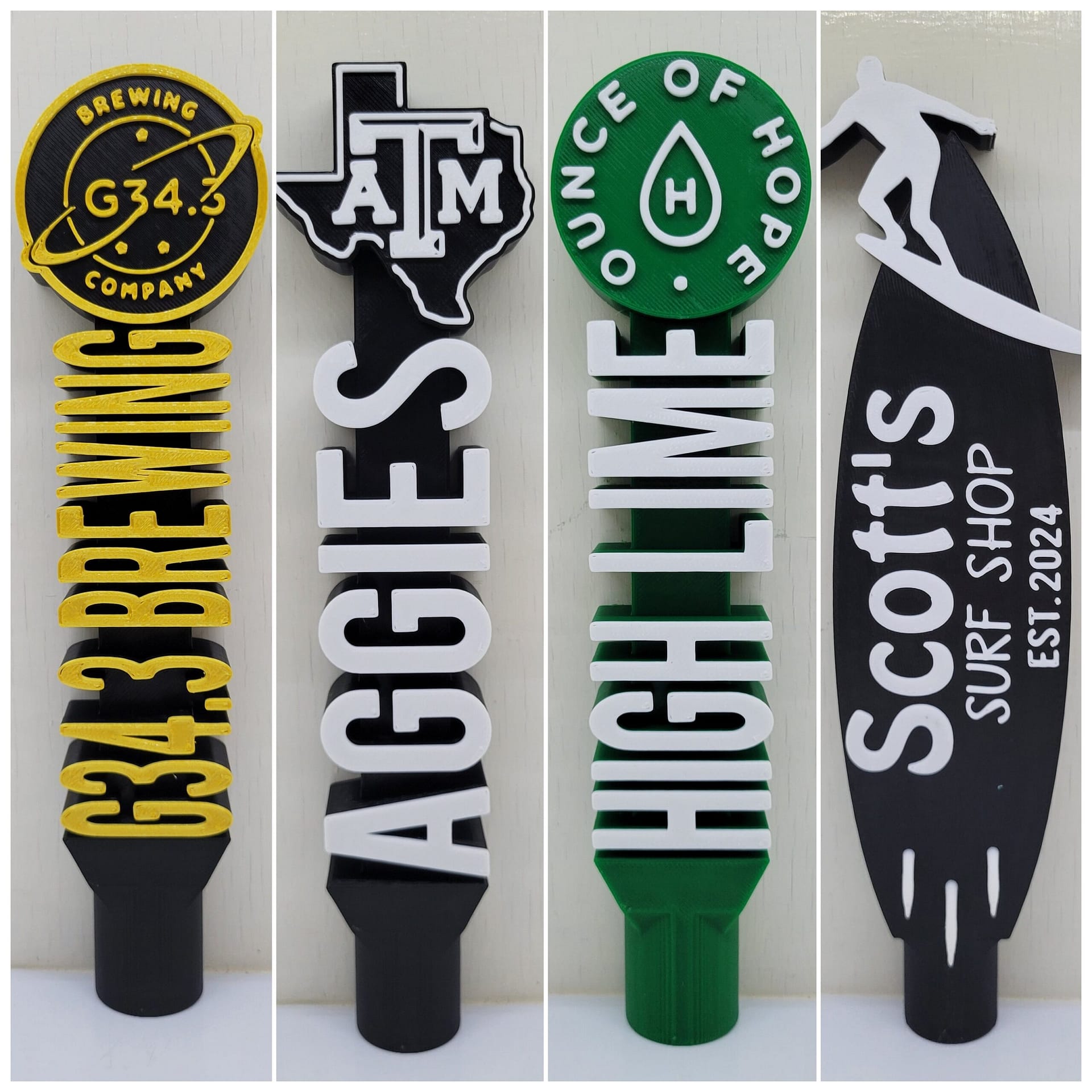 Custom Beer Tap Handles for Homebrewers, Bars, and Restaurants