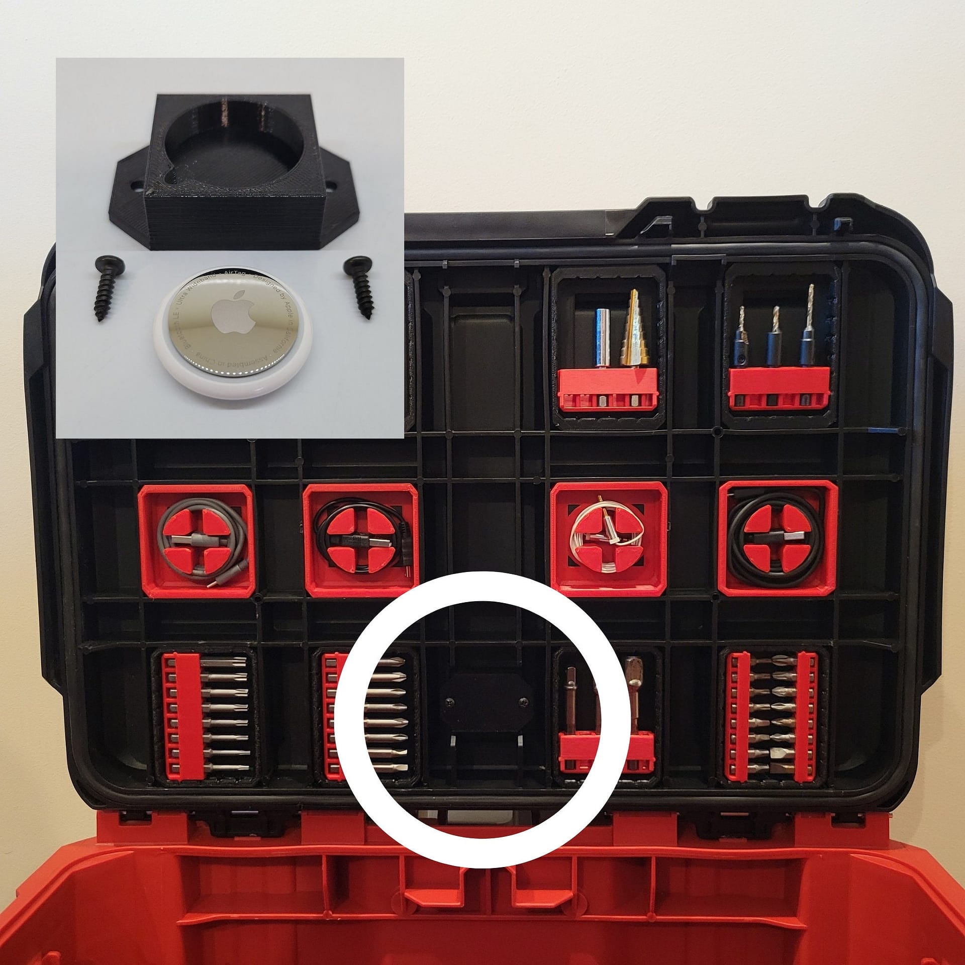 Milwaukee Packout AirTag mount