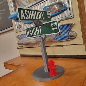 Haight & Ashbury Street Sign Model Desk Toy